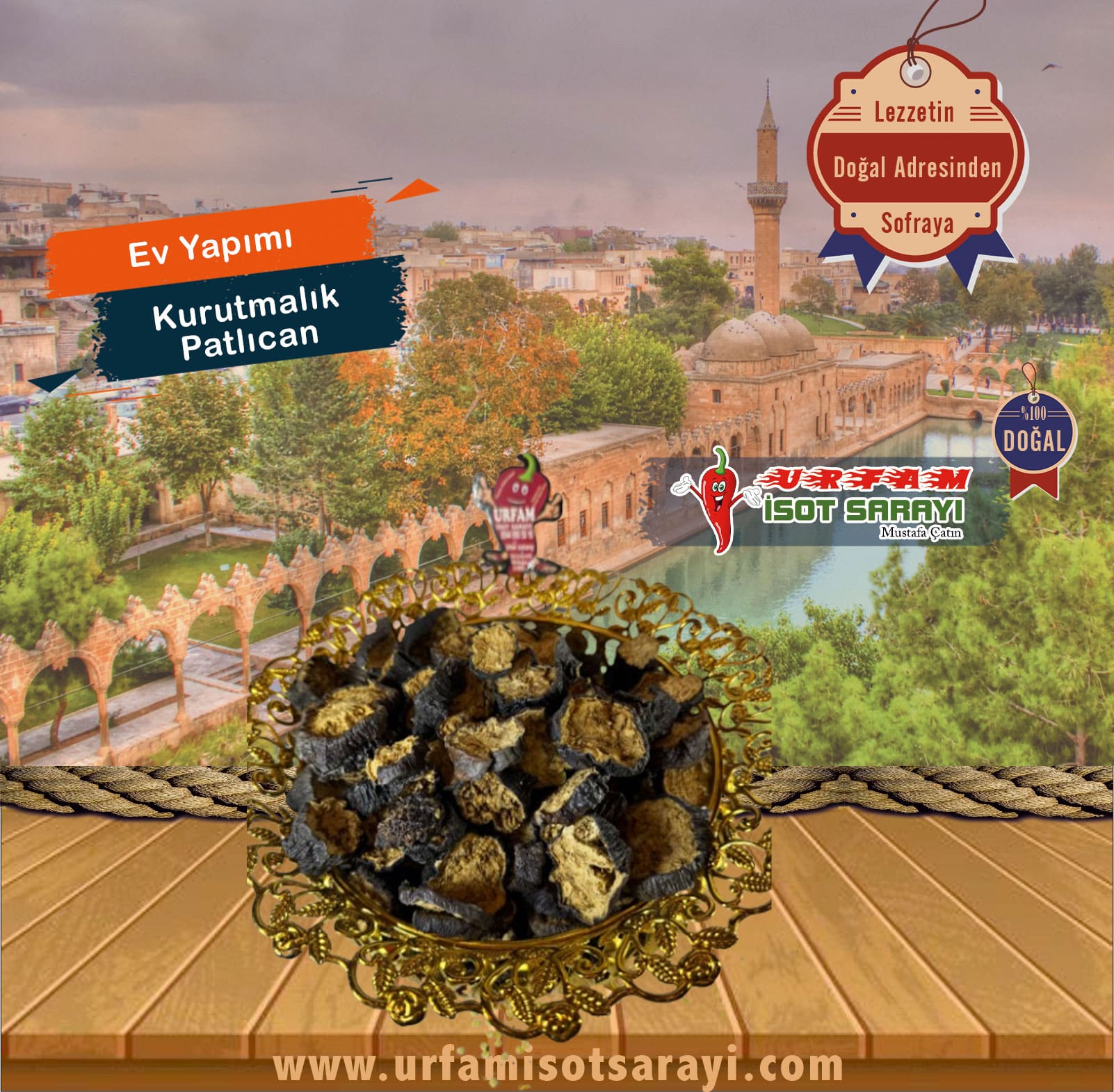 Kurutulmuş Dolmalık Patlıcan 1 bag
